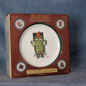 Vintage Norman Rockwell Christmas Collection Plates
