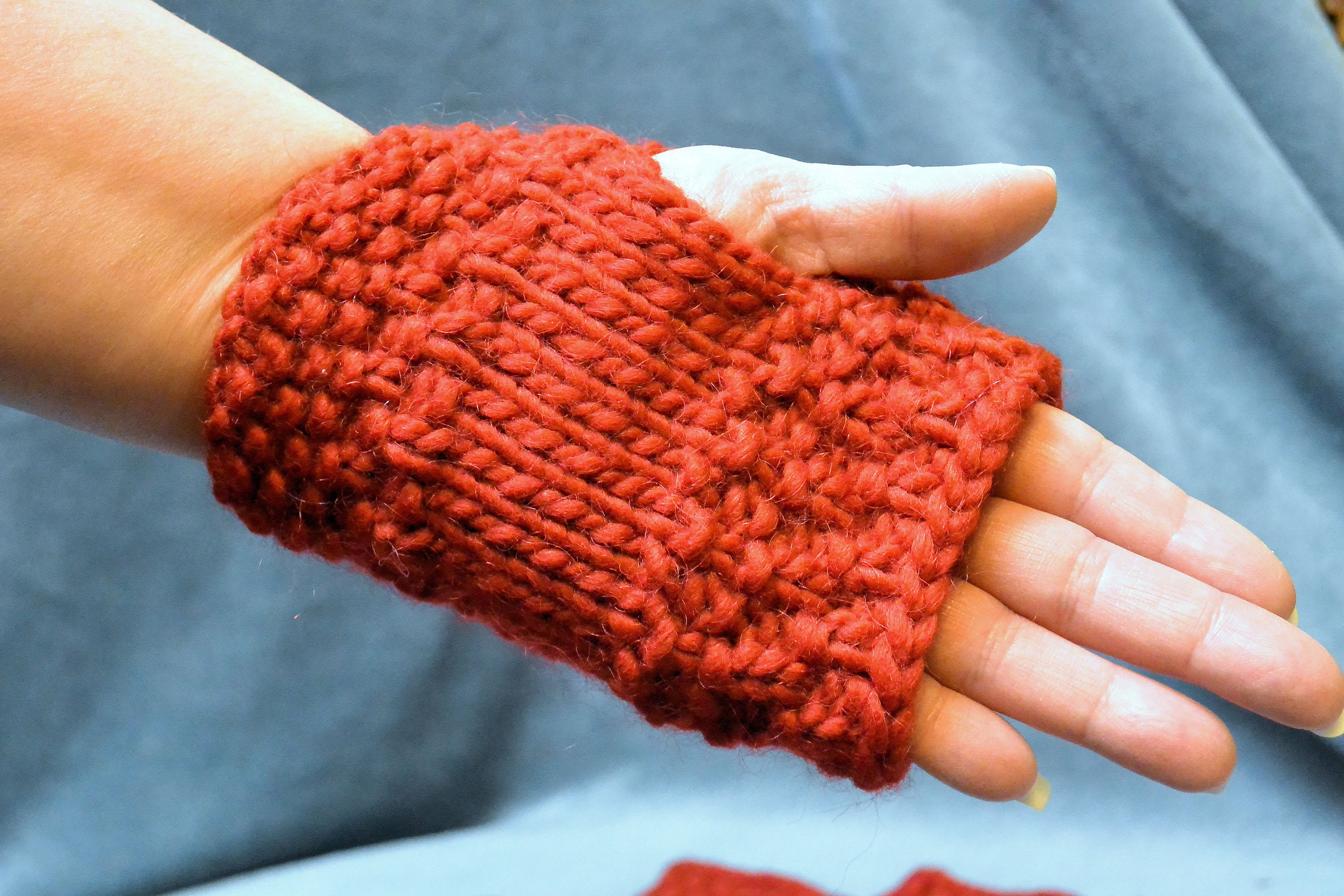 Knitted Wrist Warmers Etsy