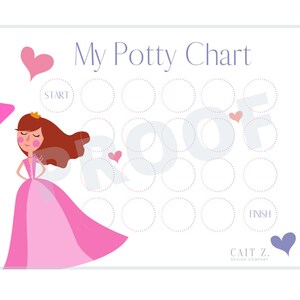 Princess Potty Training Reward Chart