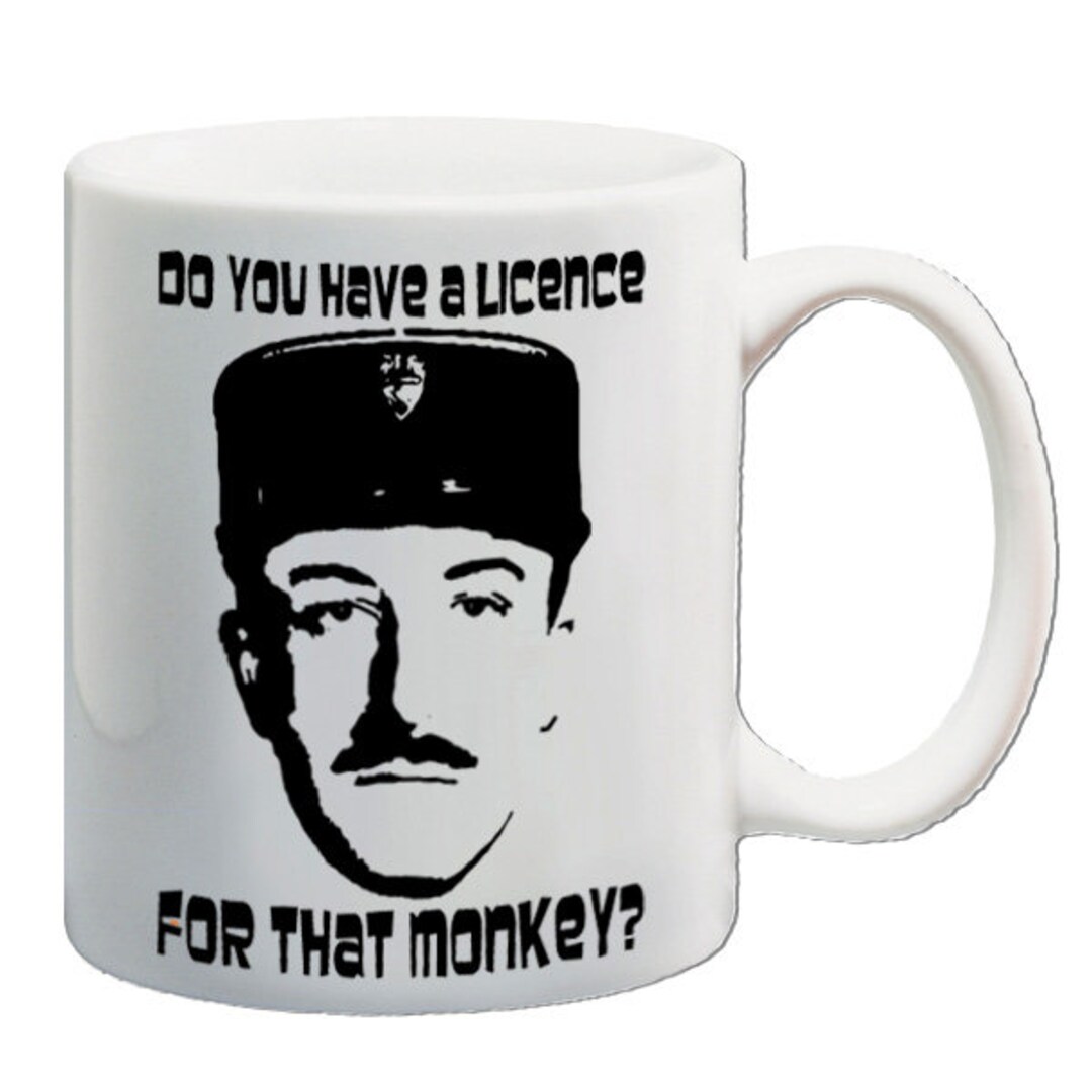 Do You Have A Licence for That Monkey Drinking Mug Printed on Both
