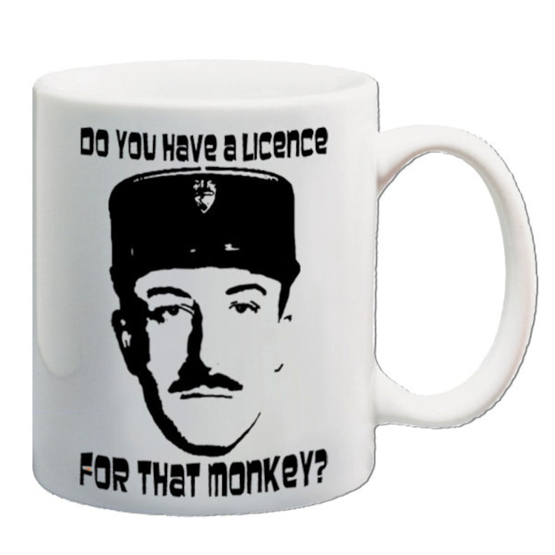 Do You Have A Licence for That Monkey Drinking Mug Printed on Both ...