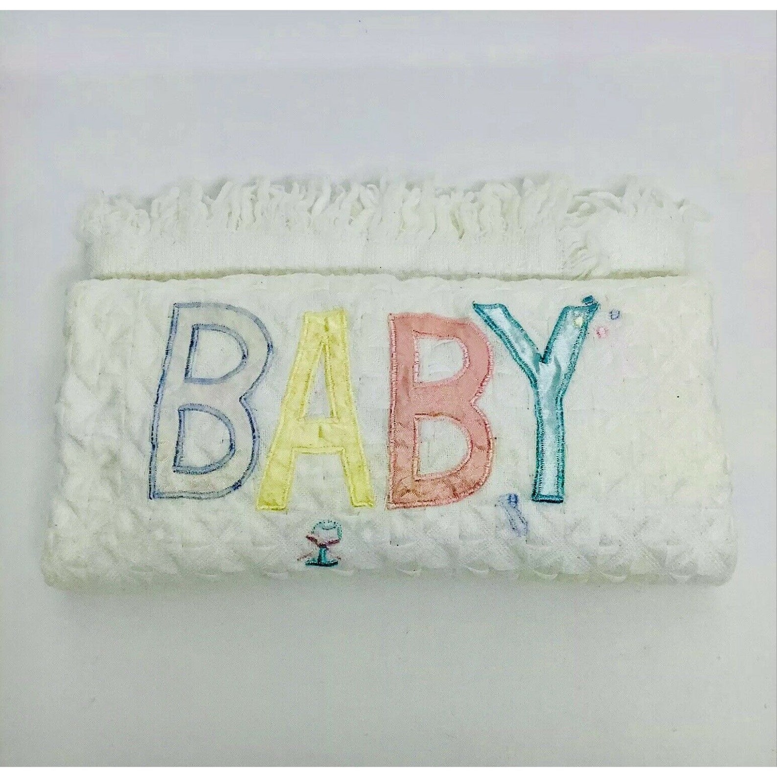 VTG Thermal Baby Blanket Pastel Acrylic Waffle Weave Etsy