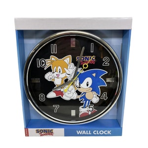 Sonic The Hedgehog and Tails Wanduhr Gaming Dekor für Kinderzimmer Retro Videospiel Sammler Display