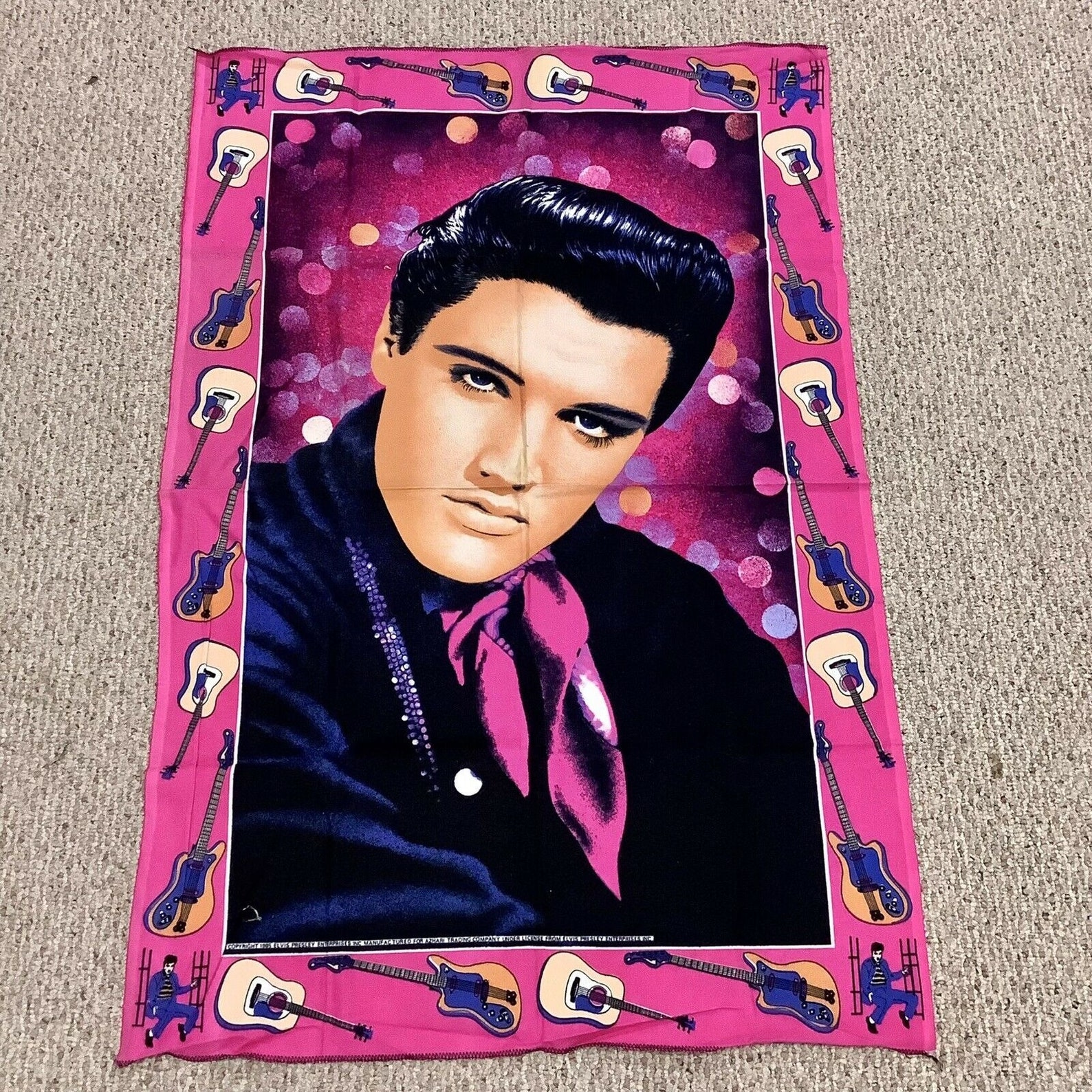 Vintage Elvis Presley 34 x 53 Fabric Wall Etsy