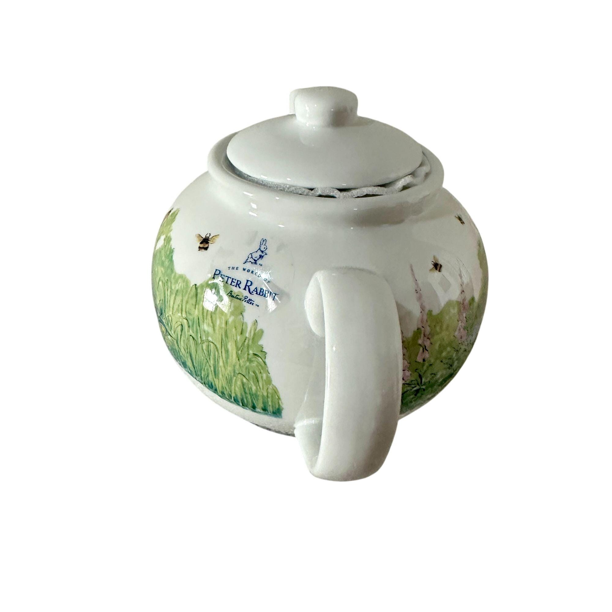 Peter Rabbit Teapot Beatrix Potter Ceramic White 5