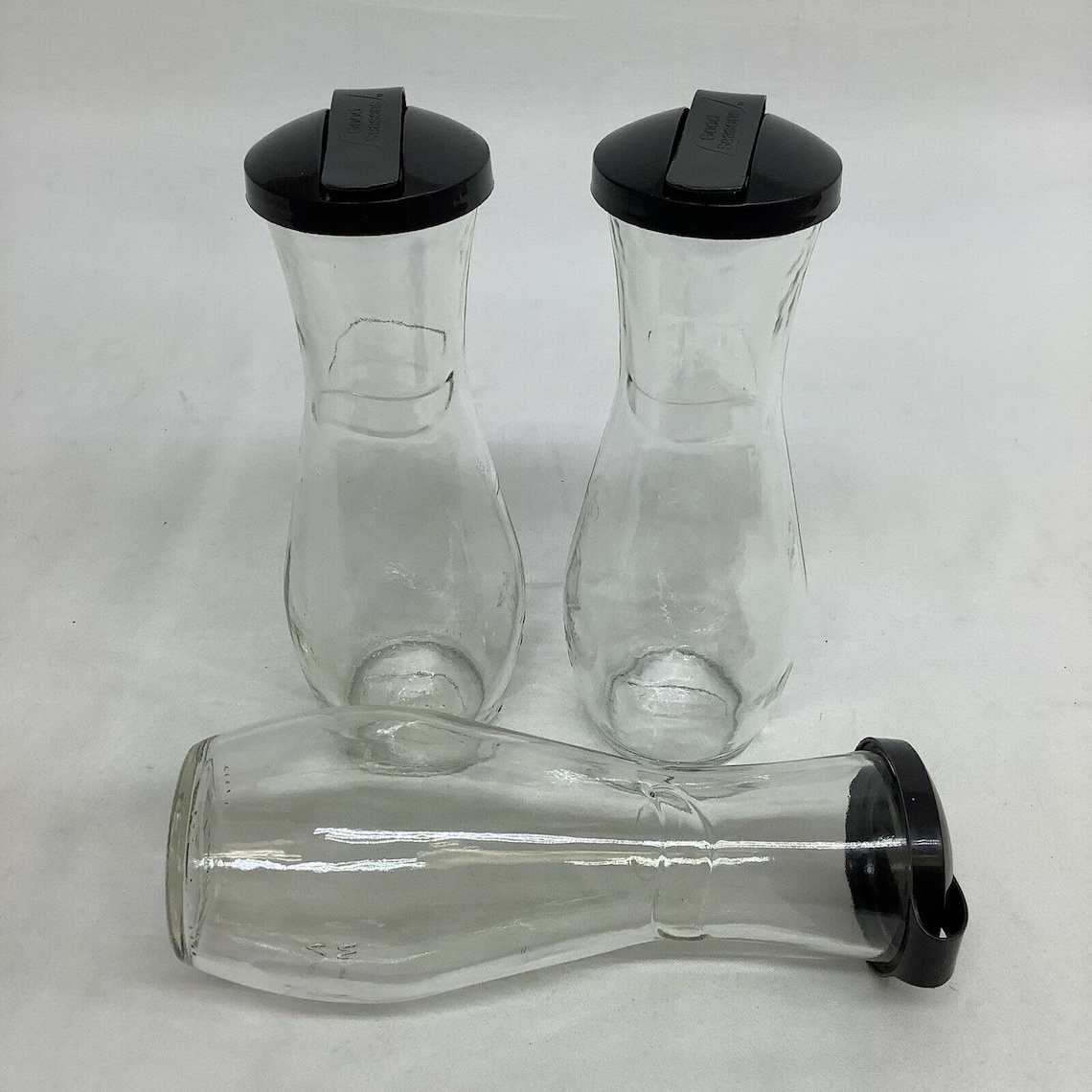 Vintage Good Seasons Salad Dressing Cruet Glass Bottle Black Etsy
