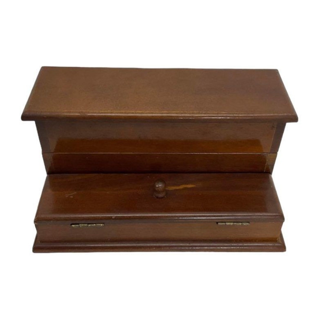 Vintage the Bombay Company Wooden Letter Box Desk Organizer Etsy