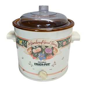 Rival Crock Pot Stoneware Slow Cooker 3.5 Qt A Garden of Good Things Vintage