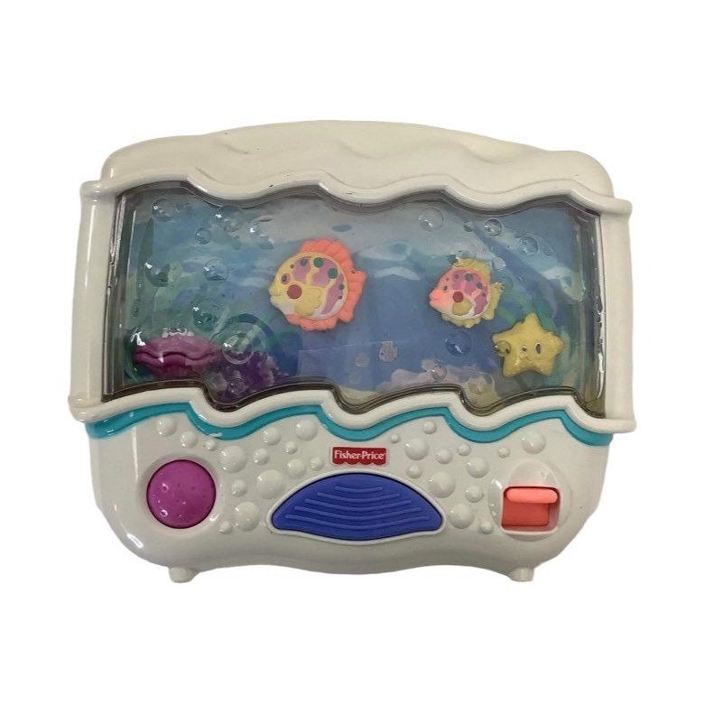 Fisher Price Ocean Wonders Aquarium Baby Cot Activity Rare Soother Toy -  SONGS & BUBBLES MODE 