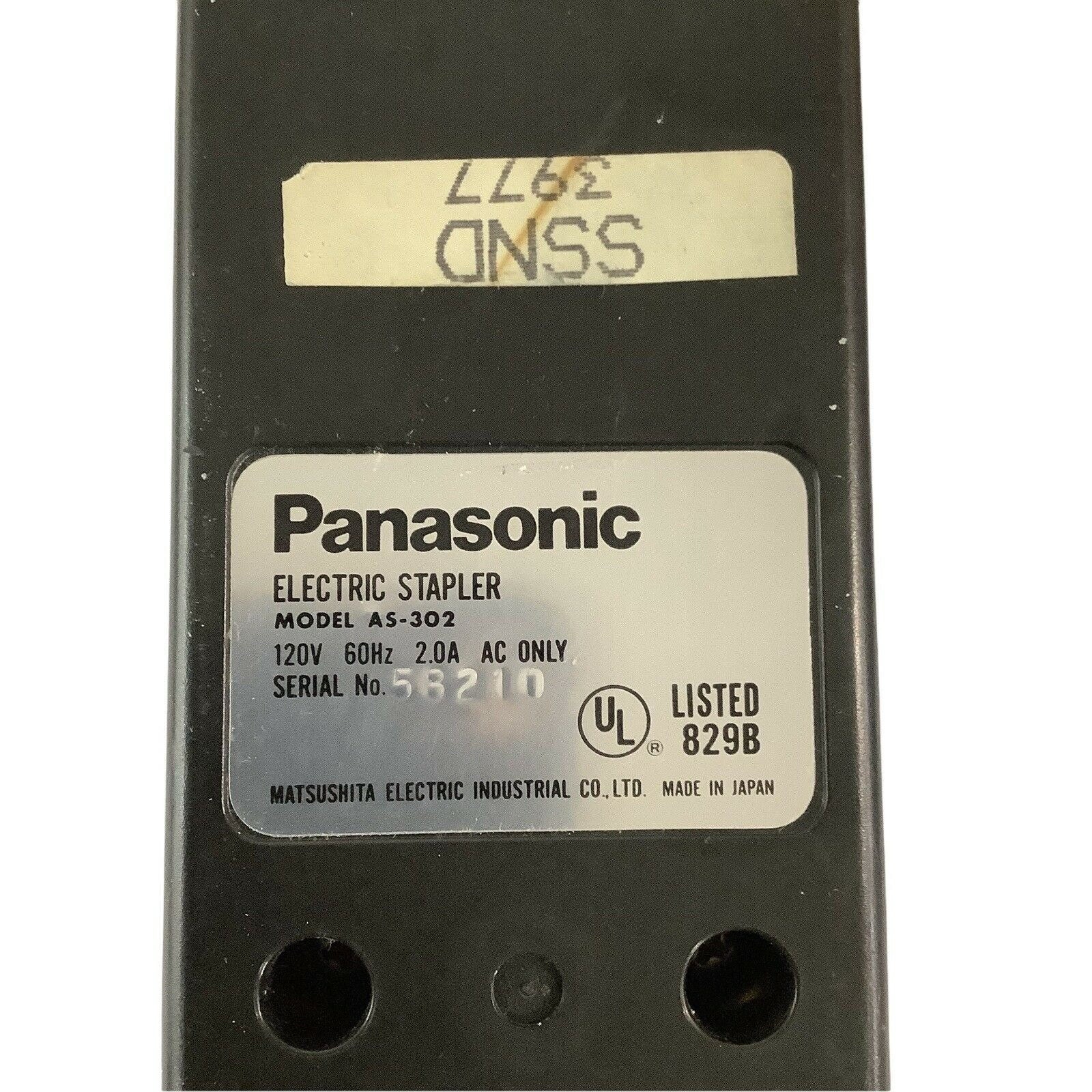 Panasonic As-302 Heavy Duty Desk Electric Stapler 120v AC Tested & Works for sale online 