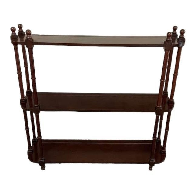VTG the Bombay Company Mahogany Wood 3-tier Display Wall/standing
