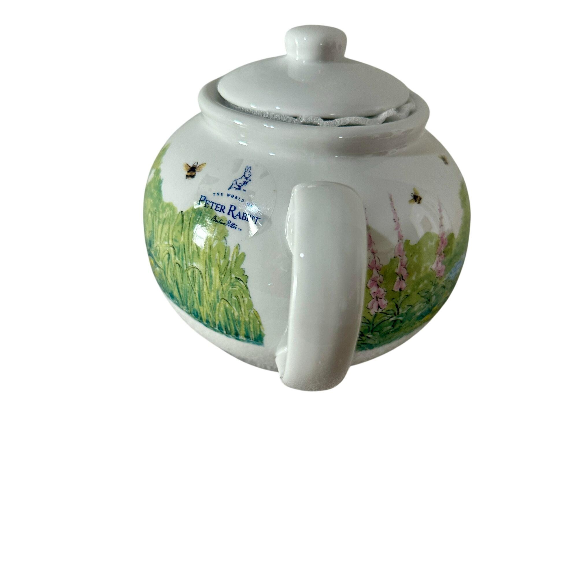 Peter Rabbit Teapot Beatrix Potter Ceramic White 5