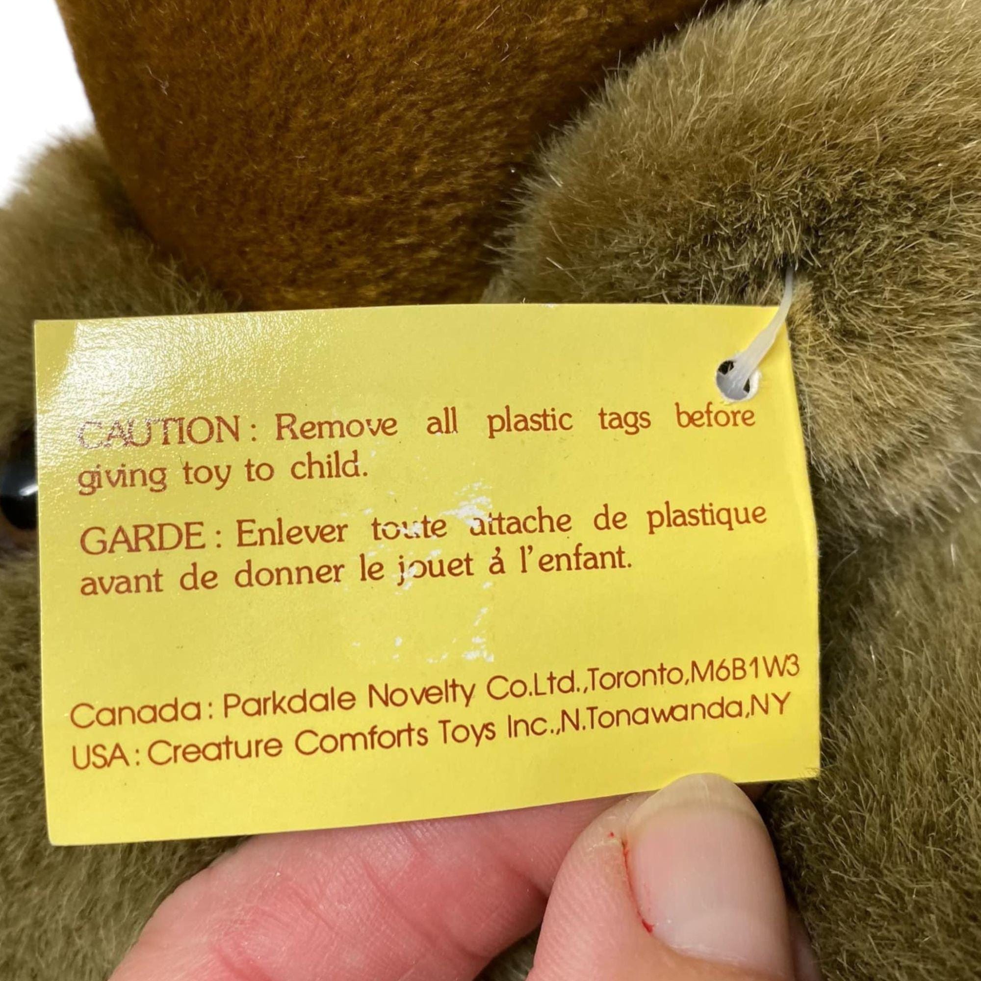 Creature Comforts Realistic Moose Plush Stuffed Animal Vintage