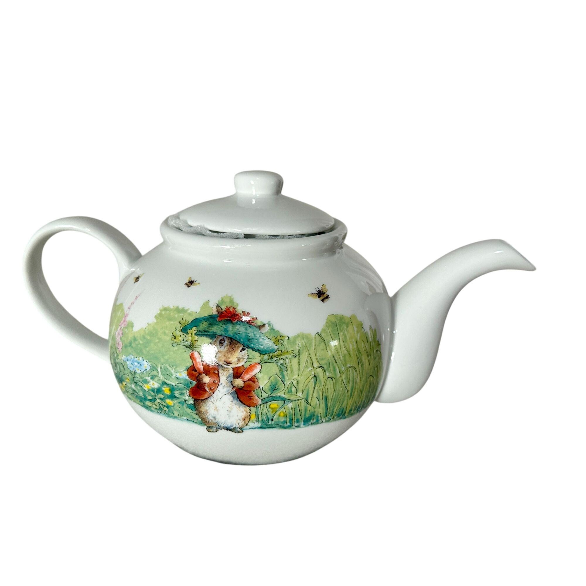Peter Rabbit Teapot Beatrix Potter Ceramic White 5