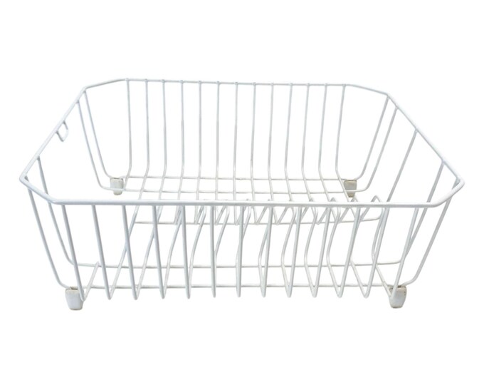 Rubbermaid White Coated Wire Plate Dish Drainer Holder Drying Rack ...