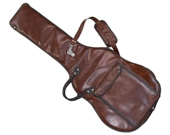 Yamaha Electric Guitar Bass Soft Case Carry Bag Faux Leather Strap NOS Vintage
