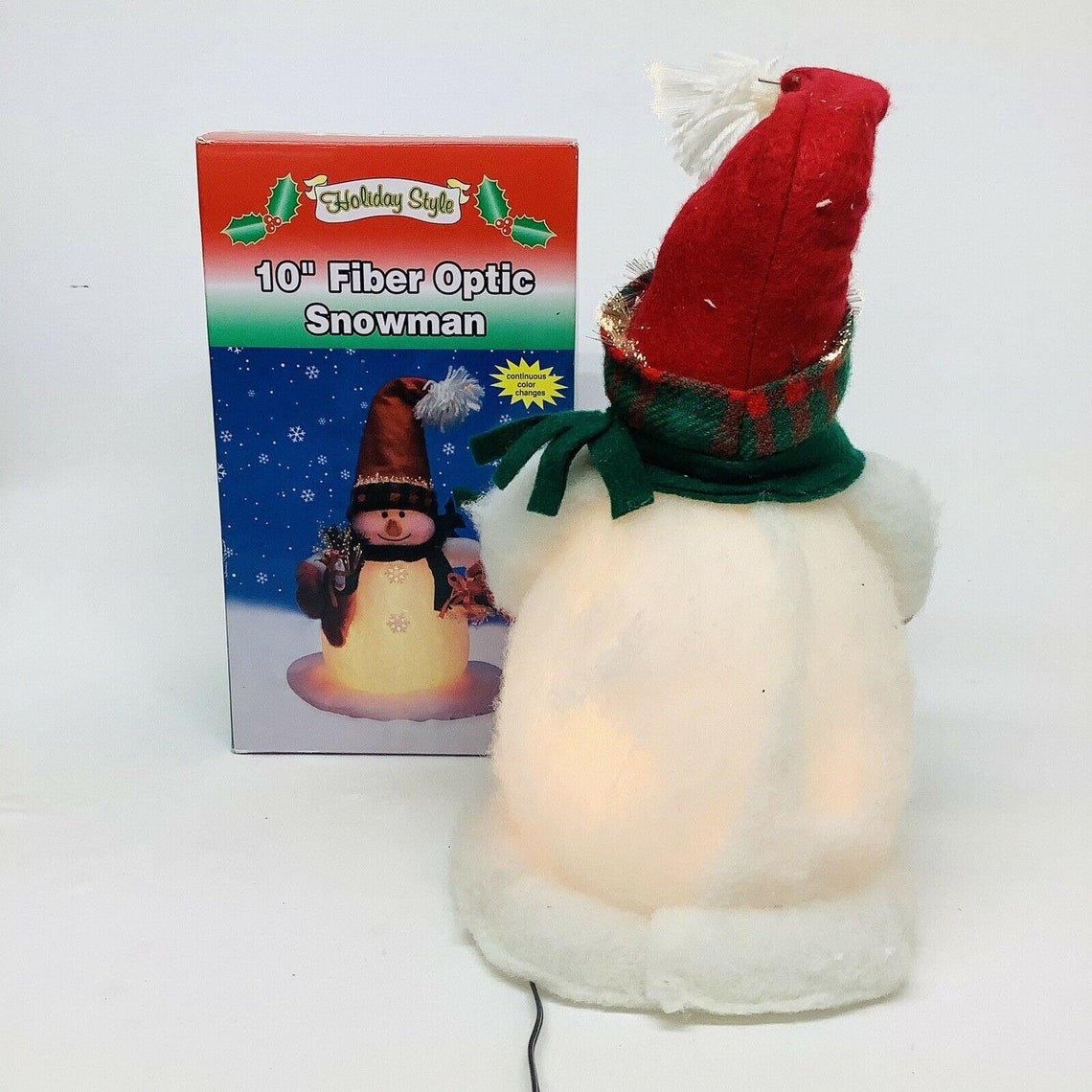 Holiday Style 10 Fiber Optic Snowman Continuous Color Changes Etsy