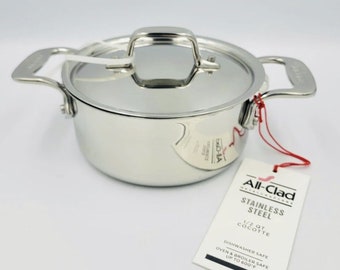 All-Clad 0.5 Qt Stainless Steel Cocotte Mini Pot With Lid BRAND NEW, One Pot