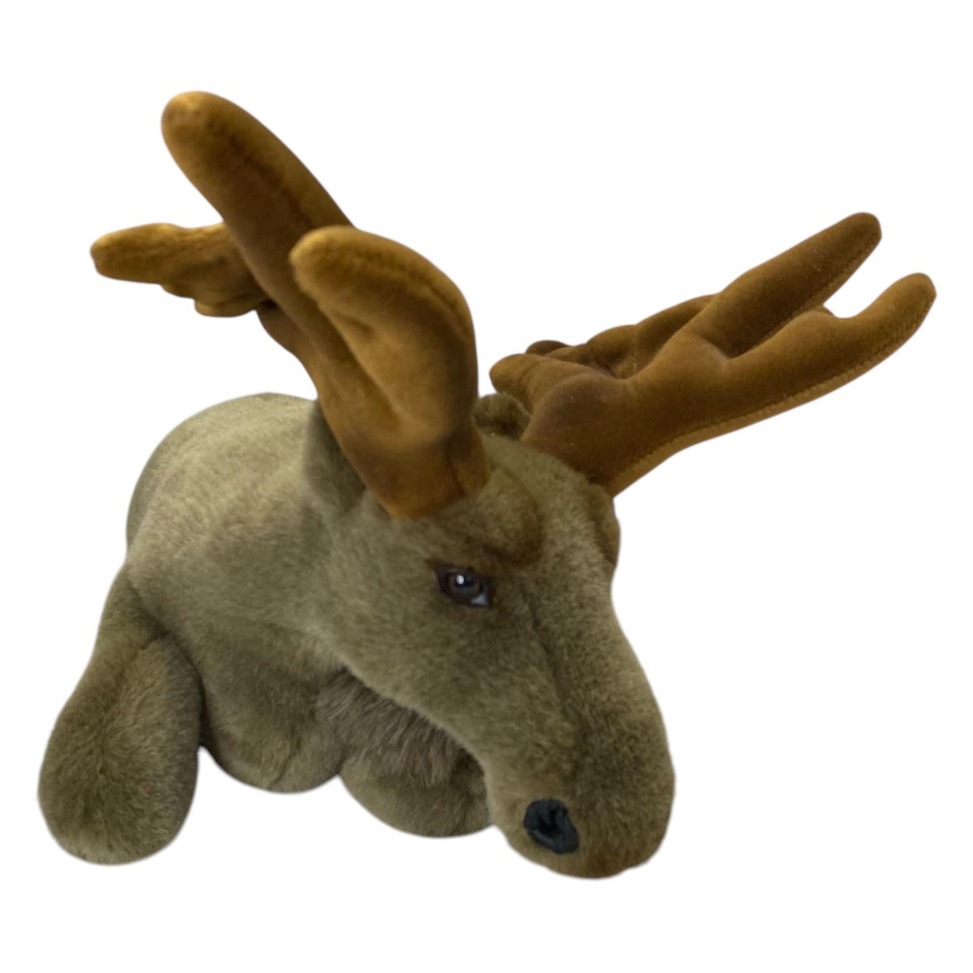 Creature Comforts Realistic Moose Plush Stuffed Animal Vintage Style  Wildlife Toy Soft and Cuddly Collectible for Nature Lovers