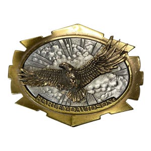 Harley Davidson Motorcycle Biker Soaring Eagle Belt Buckle Vintage Dated 1994