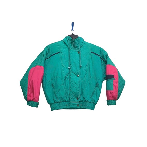 Green and top pink jacket