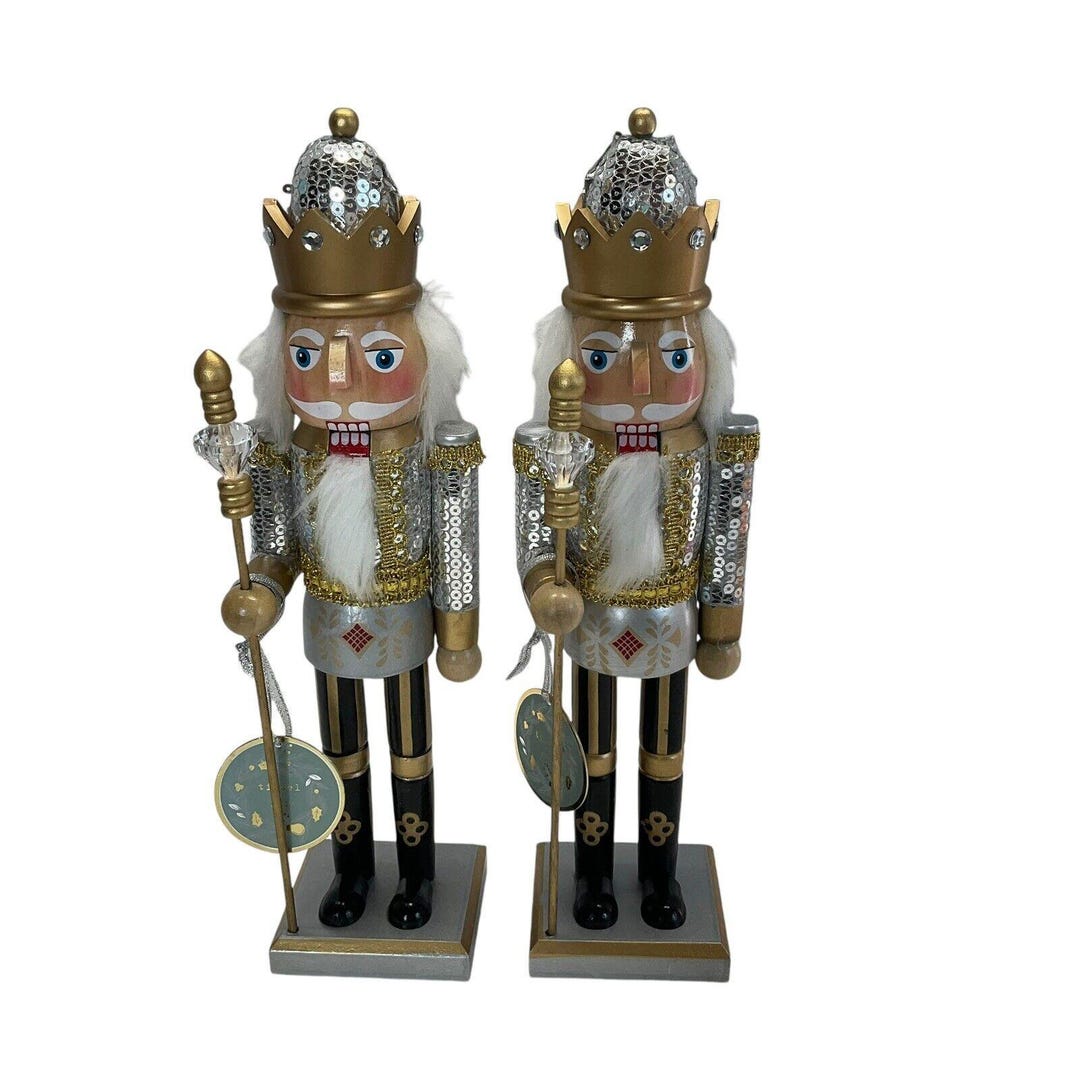 Handmade Crochet Nutcracker Soldier – Red & Gold Christmas Doll, Xmas Decoration main image 1