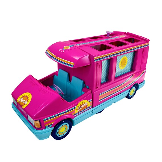 BARBIE ORIGINAL SUNCHARM Magic Van Vintage Home & 4 Wheeler Plus Barbie