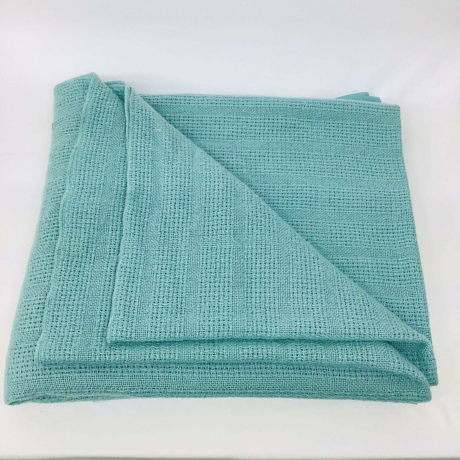 NOS VTG Faribo Waffle Weave Wool Acrylic Blanket Satin Trim Etsy