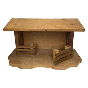 Wooden Christmas Nativity Scene Stable Manger Creche Shed Barn Farm Vintage