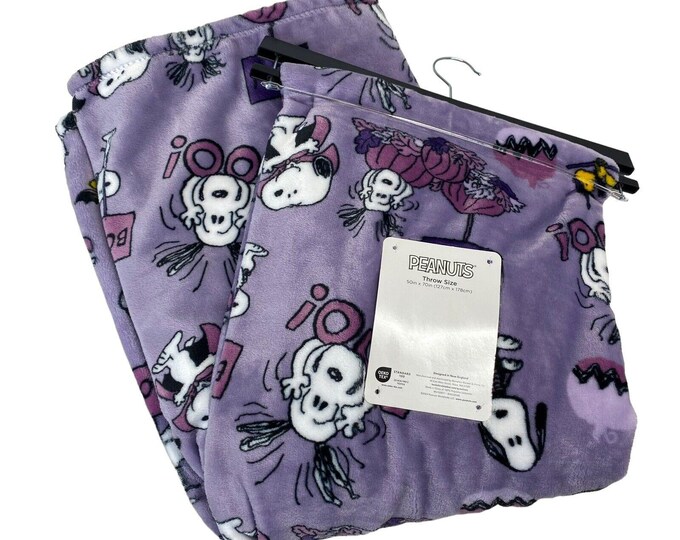 Couverture Polaire Halloween Snoopy Et Woodstock – Berkshire 50x70 Pouces (grise)