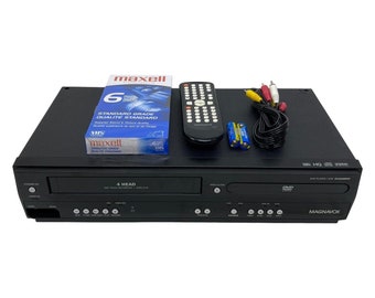 Magnavox Combo DVD/VHS Magnétoscope Lecteur Enregistreur HiFi 4 Têtes Avec Télécommande DV220MW9