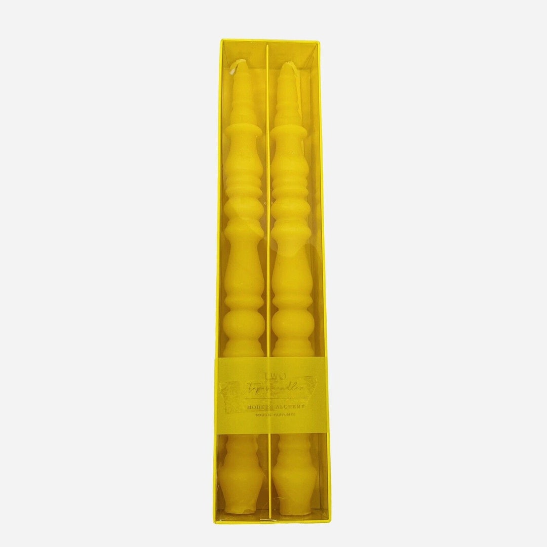 Modern Alchemy Tapered Bright Yellow Candles Candlesticks Bougie
