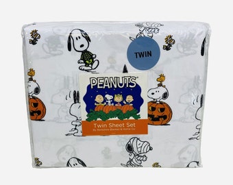 Halloween 4 PC Twin Sheet Set Mummy Pumpkins Kids Room Decor Jack Lantern