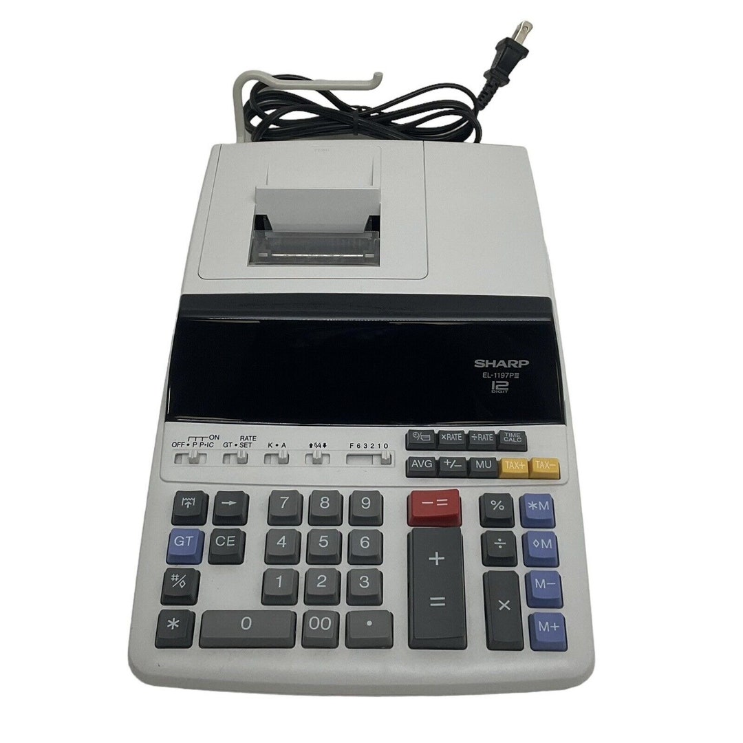 Sharp EL1197PIII 12 Digit Desktop Printing Calculator Ribbon Etsy