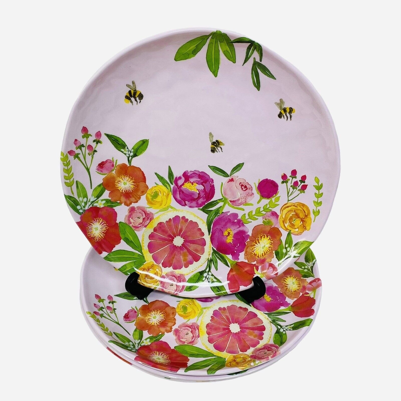 Orange flowers vintage dinner plates - Etsy 日本