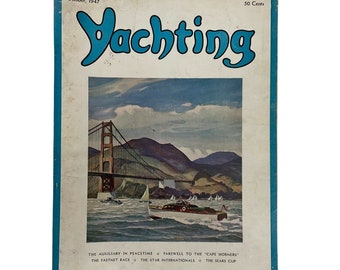 Yachting Boating Sailing October 1947 Magazine Regatta