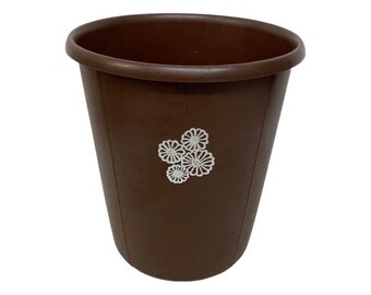 Rubbermaid Runder Mülleimer Papierkorb Garbage Bin Gänseblümchen Blume Vintage Retro