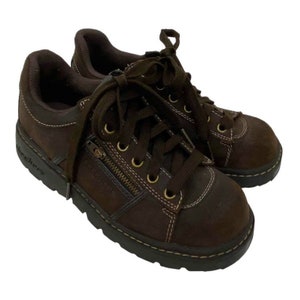 Skechers Tredds Size 6 Leather Casual Oxfords Sneakers Zipper Chunky Y2K Vintage Etsy UK