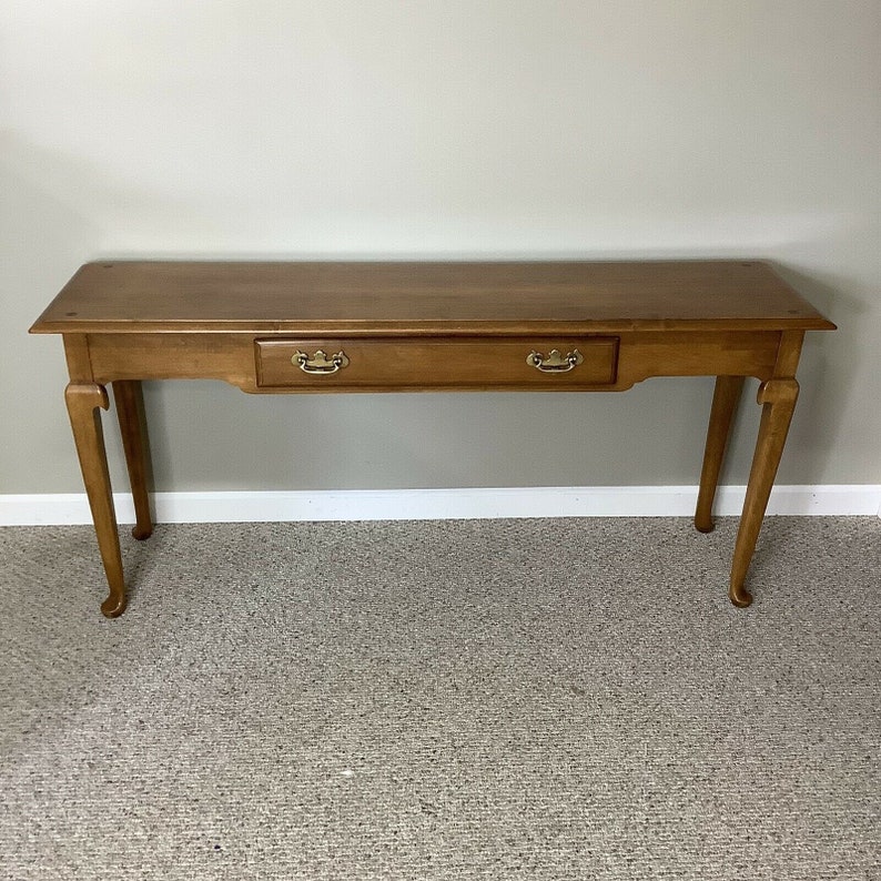 Ethan Allen Sofa Table Hall Console Table 109044 Nutmeg Maple Etsy