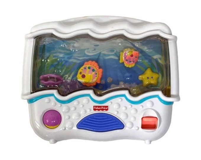 Fisher Price Ocean Wonders Aquarium Crib Soother Sounds Light Baby Toys Vintage Etsy