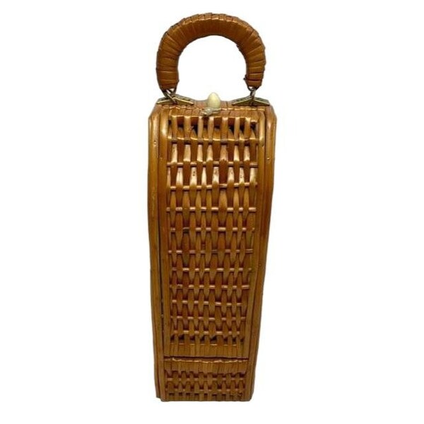 Wicker Bottle Holder Etsy