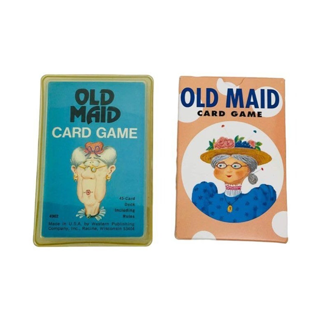 NEW Vintage Set of 2 Old Maid Card Game 1975 Whitman 4902 & Etsy
