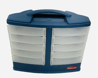 Rubbermaid Storage Bin Multi Use Organizer With 10 Swing Compartments