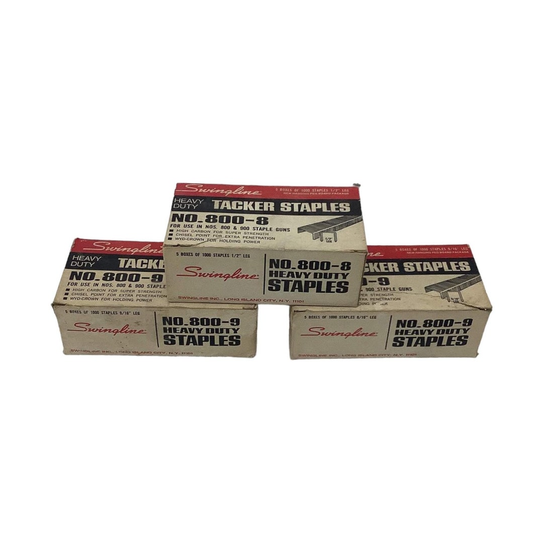 Swingline Heavy Duty Tacker Staples 9/16 & 1/2 Leg Etsy