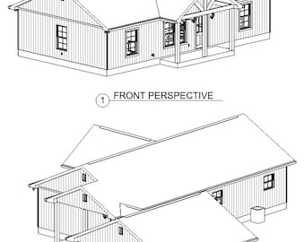 Plans de construction de la ferme - 2 chambres, abri d'auto (PDF)