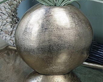 Flache Silber Vase