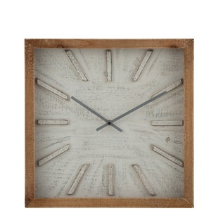 Wanduhr Natur quadratisch