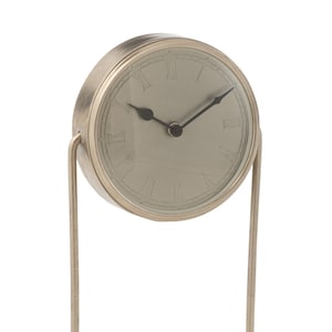 Table Clock Retro Silver Large