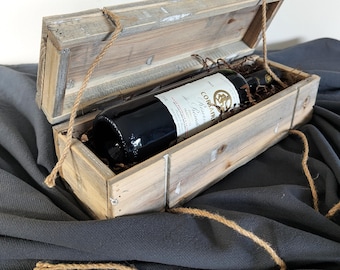 caja de regalo de vino de madera