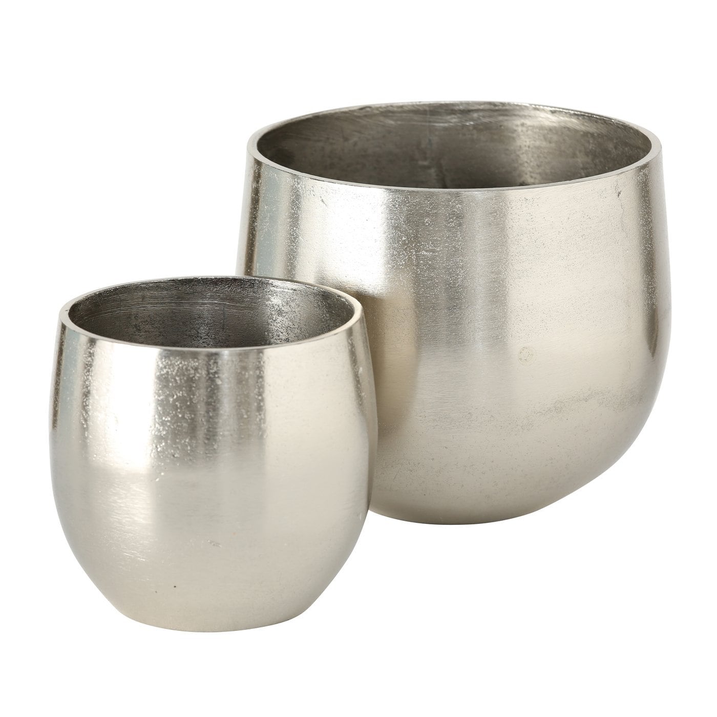 Silver aluminum planter